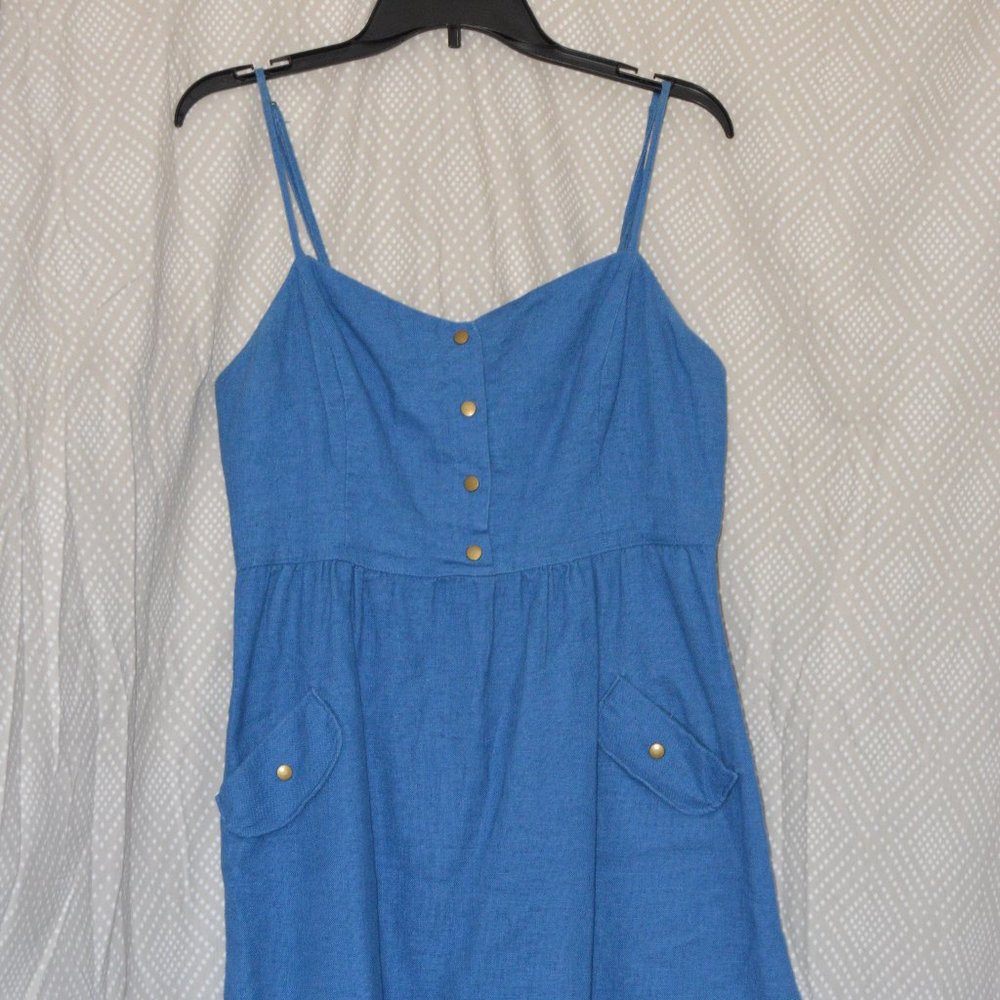 Cope (Urban Outfitters) - Cobalt Blue Linen Mini Dress, M